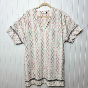 Cabana Life UV Protection Shift Mint Peach Dress Size L